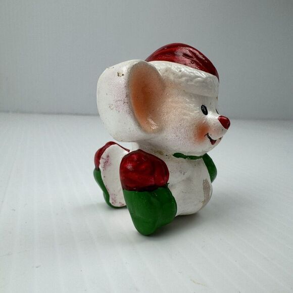Vintage Mouse Candle Holder RUSS 2520 Christmas Mouse Mice Taper Candle - Picture 2 of 7